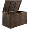 Casafield 30" Storage Chest with Lid, Handles, and Safety Hinge - Water Hyacinth Wicker Storage Trunk for Entry Way, Living Room, Bedroom